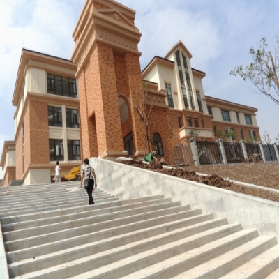 重慶市兩江小學外墻軟瓷，外墻干掛石材